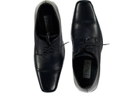 TRIO 1037 eleganckie półbuty  CZARNY