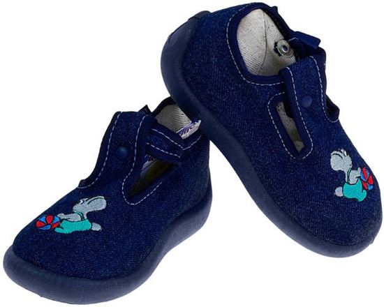 LEMIGO wygodne z tkaniny - SANDRA 394 - granat/jeans