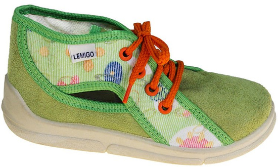 LEMIGO obuwie domowe DIANA 558 - seledynowo-beżowe