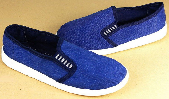 Łukpol tenisówki wsuwki ciemny jeans