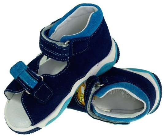 VIGGAMI skórzne sandałki 226 granat