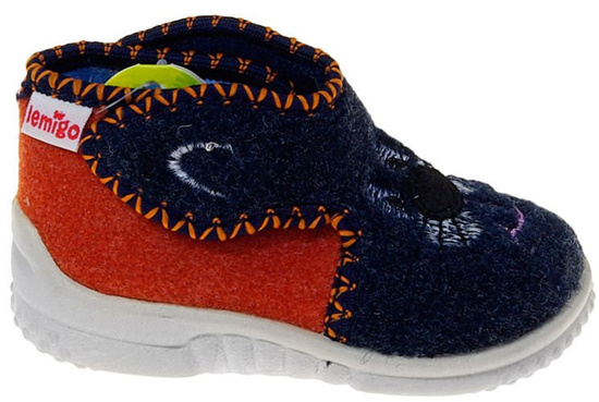 LEMIGO obuwie domowe SKUBI pomarańczowo-granatowe