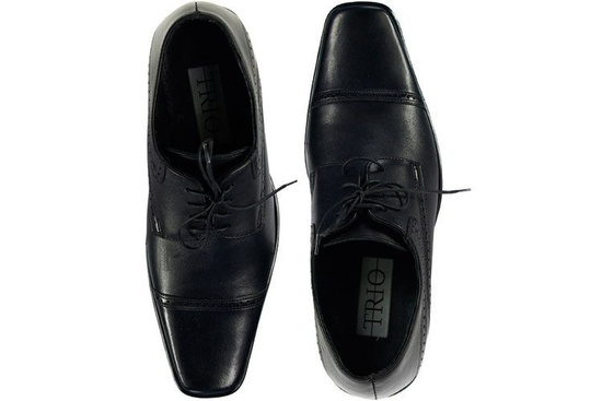 TRIO 1037 eleganckie półbuty  CZARNY