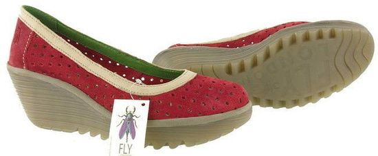 Fly London Yedi perf red offwhite kha
