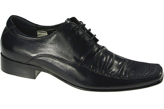 CONHPOL  C-832  eleganckie półbuty  CZARNE