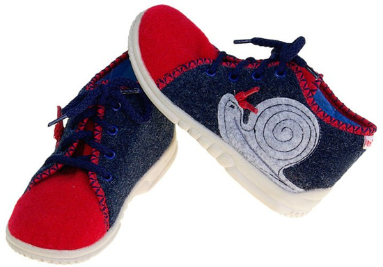 LEMIGO obuwie domowe MAJA 017 czerwono-granatowe