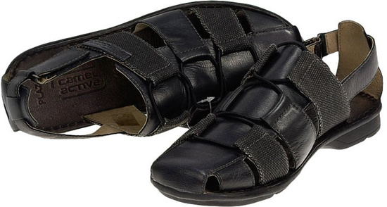 CAMEL ACTIVE 157.13.01 - sandały męskie CZARNY