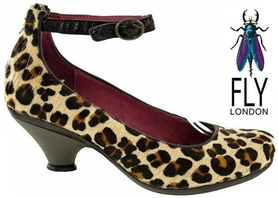 Fly London Vex black leopard