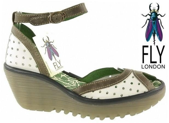 Fly London Yoda perf offwh dkgrey blk