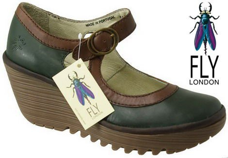 Fly London Yori green/camel/brown