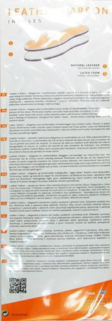 KAPS WKŁADKI SKÓRZANE LEATHER CARBON 36